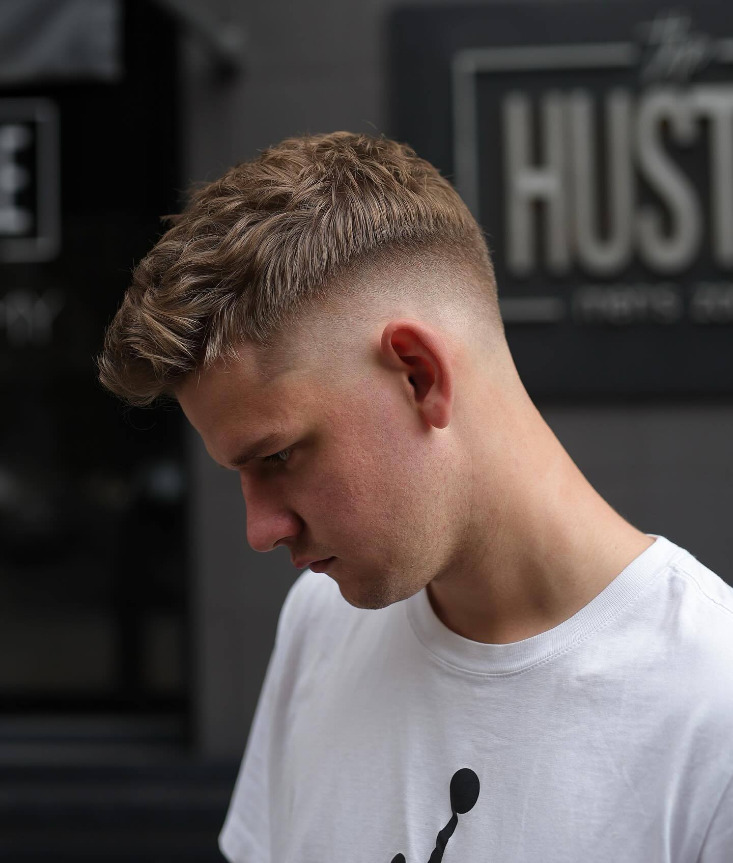 Chiseled Fade for Guys with Thick Wavy Hair