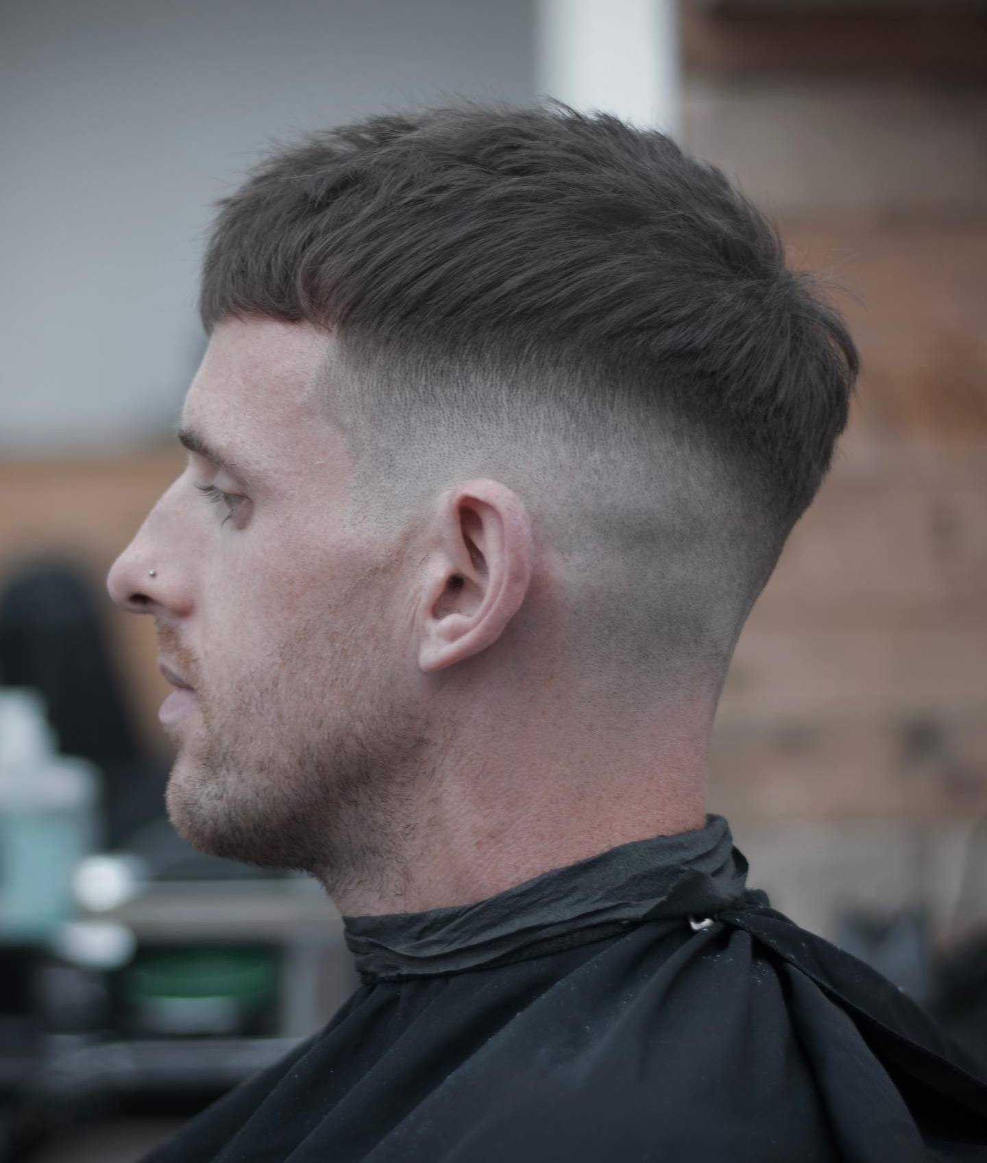 Shaved Textured Mushroom Cut for Men