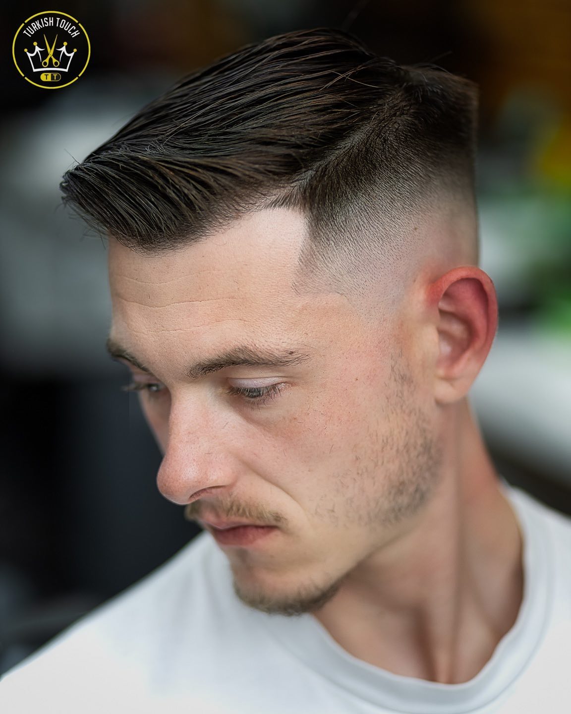 Squared High Fade Pompadour