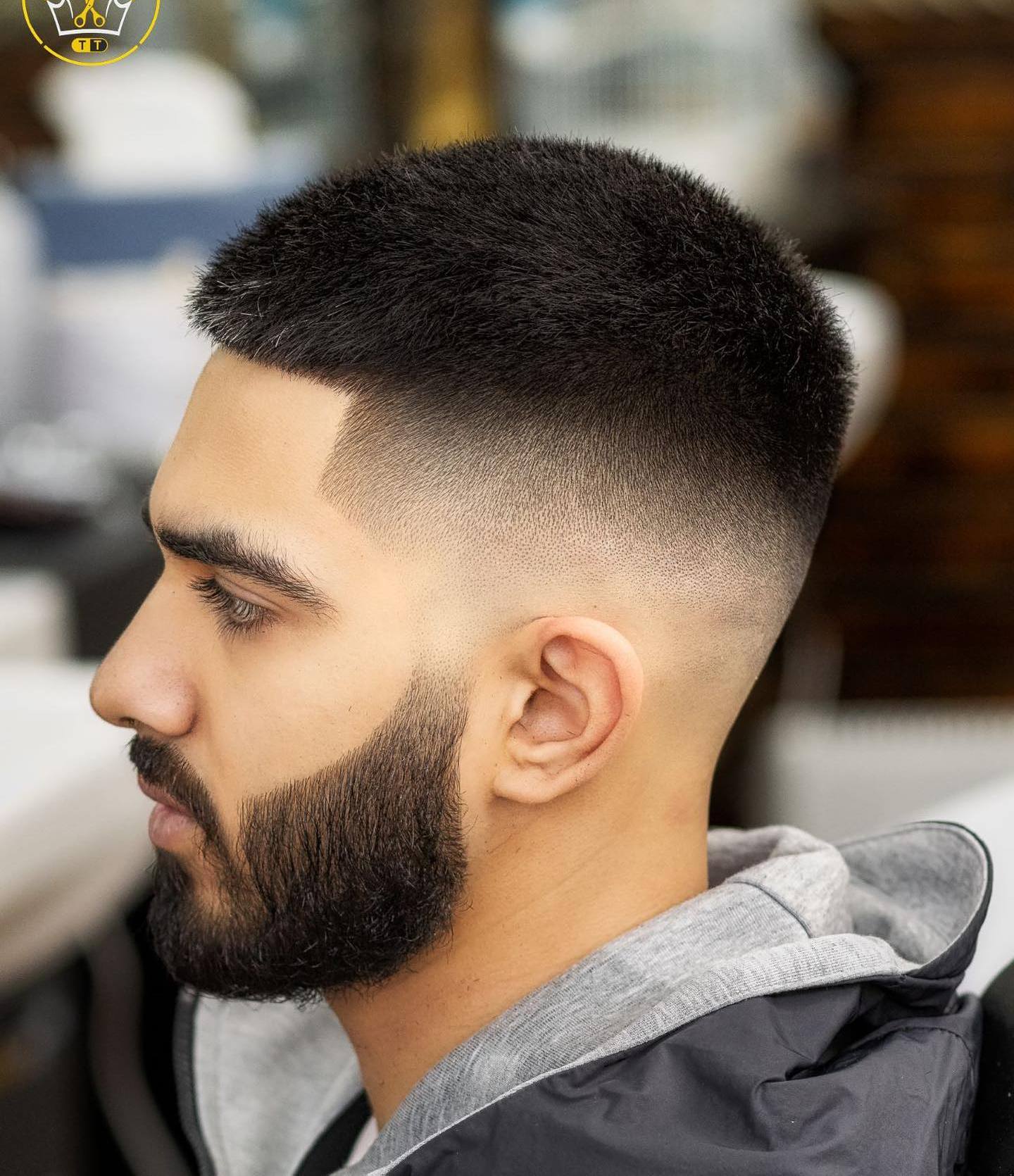 Handsome Buzz Cut with Beard